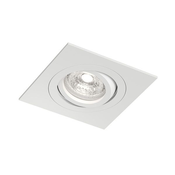 Встраиваемый светильник без лампы DENKIRS HYDRO DK2111-WH GU10 белый квадратный IP44