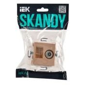 Розетка встраиваемая комбинированная IEK SKANDY SK-AK20-2-K98 SK-A15Sa TV+RJ45 кат.6 песочный