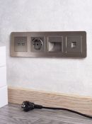 Розетка встраиваемая USB IEK BRITE A+A 3,1А BR-U21-D31-K37 РЮ10-1-БрШ шампань