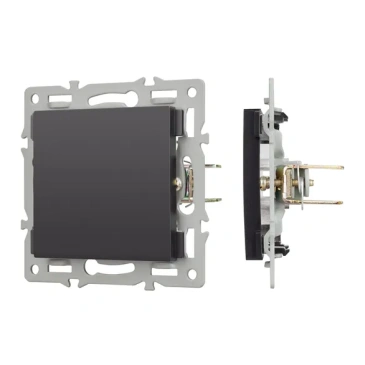 Заглушка c суппортом Arlight 044893 для розетки SCT-MGG-PL-BK черная
