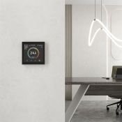 Терморегулятор WERKEL W1851104 сенсорный с Wi-Fi и LCD дисплеем для теплого пола дымчатый