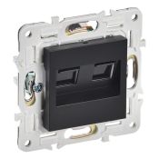 Розетка встраиваемая компьютерная двойная IEK SKANDY SK-K20-1-K02 SK-K03Bl RJ45 кат.5E черный Розетка встраиваемая компьютерная двойная IEK SKANDY SK-K20-1-K02 SK-K03Bl RJ45 кат.5E черный
