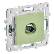 ТВ-розетка встраиваемая проходная IEK SKANDY SK-A10-P-K06 SK-A17G мятный