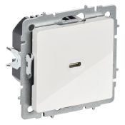 Розетка встраиваемая USB IEK BRITE C 65Вт BR-U13-065-K01 РЮ12-1-БрБ белый