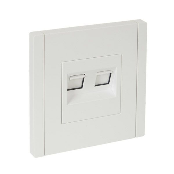 Розетка двойная RJ11+RJ45 IEK FORTE&PIANO кат.5E FP235 белый FP-KT20-O-1-K01
