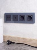 Рамка стеклянная 4 поста IEK BRITE BR-M42-G-41-K53 РУ-4-2-Бр графит RE