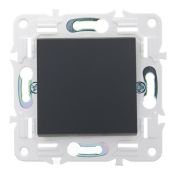 Выключатель встраиваемый одноклавишный IEK SKANDY SK-V10-0-10-K48 SK-V01T титан