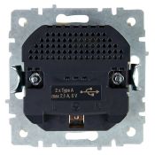Штепсельная розетка встраиваемая IEK BRITE 16А BR-R14-16-U21-D21-K10 РЮш10-1-БрКр с з/к и шторками с USB A+A 2,1А бежевый