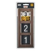 Рамка металлическая 3 поста IEK BRITE BR-M32-M-21-K30 РУ-3-1-Бр коричневая RE AL