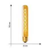 лампа ретро накаливания Vintage форма цилиндр 60W UL-00000485 IL-V-L32A-60/GOLDEN/E27 CW01 диммируемая