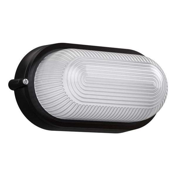 светильник  60W НПП1401  220V IP54 овальный накладной черный