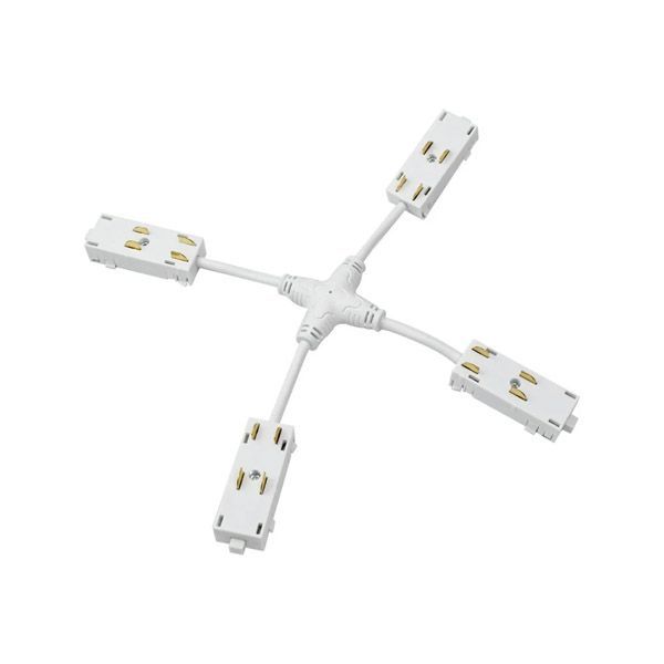 Соединитель для однофазного шинопровода SMART HIDE X-образный TR2116-WH гибкий белый
