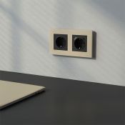 Рамка пластик 2 поста WERKEL Slab W0022911 шампань софт