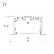 алюминиевый профиль SL-LINIA62-F-3000 ANOD 036170