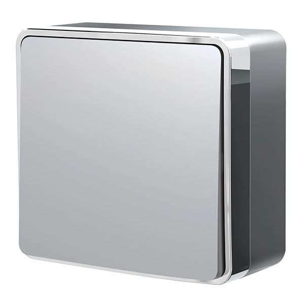 Выключатель накладной  одноклавишный WERKEL GALLANT W5010006 IP20 серебряный