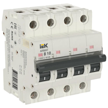 Автоматический выключатель 4-пол. 10А M10N B 10kA AR-M10N-4-B010 ARMAT IEK