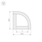 пластиковый профиль WPH-KANT-H10-2000 OPAL  023301