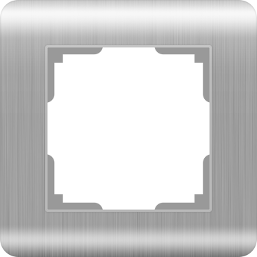 Рамка пластик 1 пост WERKEL Stream WL12-Frame-01 / W0012106 серебряный Уценка!!!