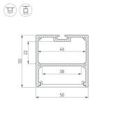 алюминиевый профиль SL-LINE-5050-3000 BLACK 036255