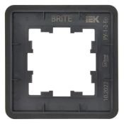 Рамка металлическая 1 пост IEK BRITE BR-M12-M-21-K02 РУ-1-1-Бр черный RE AL
