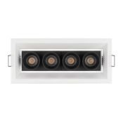 Встраиваемый светильник  10W Белый теплый  031929 MS-ORIENT-BUILT-TURN-TC-S67x150-10W 220V IP20 прямоугольный белый с черной вставкой