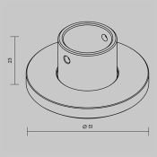 Основание напольное для круглого шинопровода Levity TRA184BC-R-11B чёрный