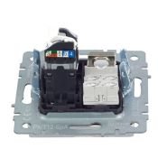 Розетка двойная RJ11+RJ45 кат.5E РК/Т12-БрА алюминий BR-KT20-O-1-K47 BRITE IEK