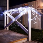 гирлянда БАХРОМА 15W Белый 255-145, прозрачный ПВХ провод 4.8 м, 230V 176Led, IP65, статика