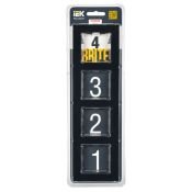 Рамка стеклянная 4 поста IEK BRITE BR-M42-G-K02 РУ-4-2-БрЧ черный