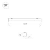 светильник  40W Белый дневной 033055 ALT-LARGO-1500-40W  220V IP65 линейный накладной белый