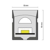 Гибкий неон   50W Белый теплый 432016 16x16 24V IP67 3000K