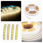 Светодиодная лента Белый дневной COB 24V 10W/m 528Led/метр 00-375 PRO 8мм IP20