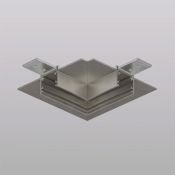 Соединитель для однофазного шинопровода SHINE HIDE TR5705-DN угловой темный никель