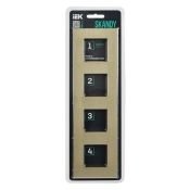 Рамка металлическая 4 поста IEK SKANDY SK-M42-M-K37 SK-F34Sh шампань