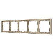 Рамка пластик 5 постов Arlight FRM-NOBE-SFPL-5-GD 054229 золото