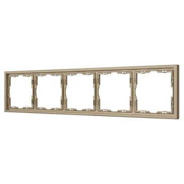 Рамка пластик 5 постов Arlight FRM-NOBE-SFPL-5-GD 054229 золото