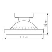 светодиодная лампа AR111  G53 Белый теплый 12W 026887 AR111-UNIT-G53-12W 12V 120гр.