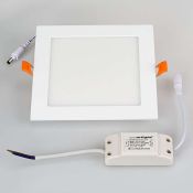 Встраиваемый светильник-панель  15W Белый 020131 DL-172x172M-15W 220V IP20 квадратный белый