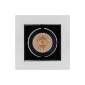 Встраиваемый светильник   9W Белый дневной 024125 CL-KARDAN-S102x102-9W 220V IP20 поворотный квадратный белый с черной вставкой