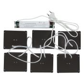 светильник  42W Белый дневной Грильято UL-00008958 ULP-1010 42W-4000К IP40 BLACK KIT06 квадратный встраиваемый черный (6шт)