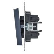 Выключатель встраиваемый двухклавишный перекрестный IEK BRITE BR-V23-0-10-K35 ВС10-2-3-БрМ маренго