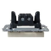 Выключатель встраиваемый одноклавишный проходной с подсветкой IEK BRITE BR-V12-1-10-K10 ВС10-1-7-БрКр бежевый