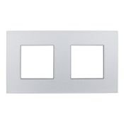 Рамка металлическая 2 поста IEK SKANDY SK-M22-M-K23 SK-F32S серебряный