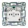 Штепсельная розетка встраиваемая IEK SKANDY 16А SK-R14-16-K01 SK-R04W с з/к без з/ш арктический белый