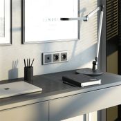 Штепсельная розетка встраиваемая WERKEL 16A 250V W1171064 с/з графит матовый