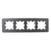 Рамка металлическая 4 поста IEK BRITE BR-M42-M-01-K48 РУ-4-1-Бр титан RE