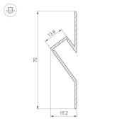алюминиевый профиль ARL ARH-DECORE-S12-CAVE-F-2000 ANOD  023902