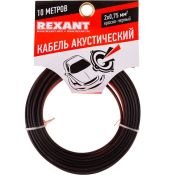 Кабель акустический 2*0.75 (кр/чёрн) моток 10 метров