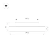 Накладной светильник  50W Белый дневной-MIX 055365 SP-ESTELY-R600 (WH, 80 deg, 230V, TRIAC) круглый черный