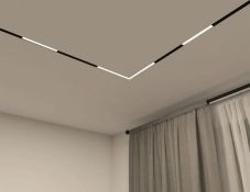 Трековый светильник однофазный  18W Белый-MIX SMART LINEAR DK8014-BK IP20 на шинопровод управляемый угловой черный